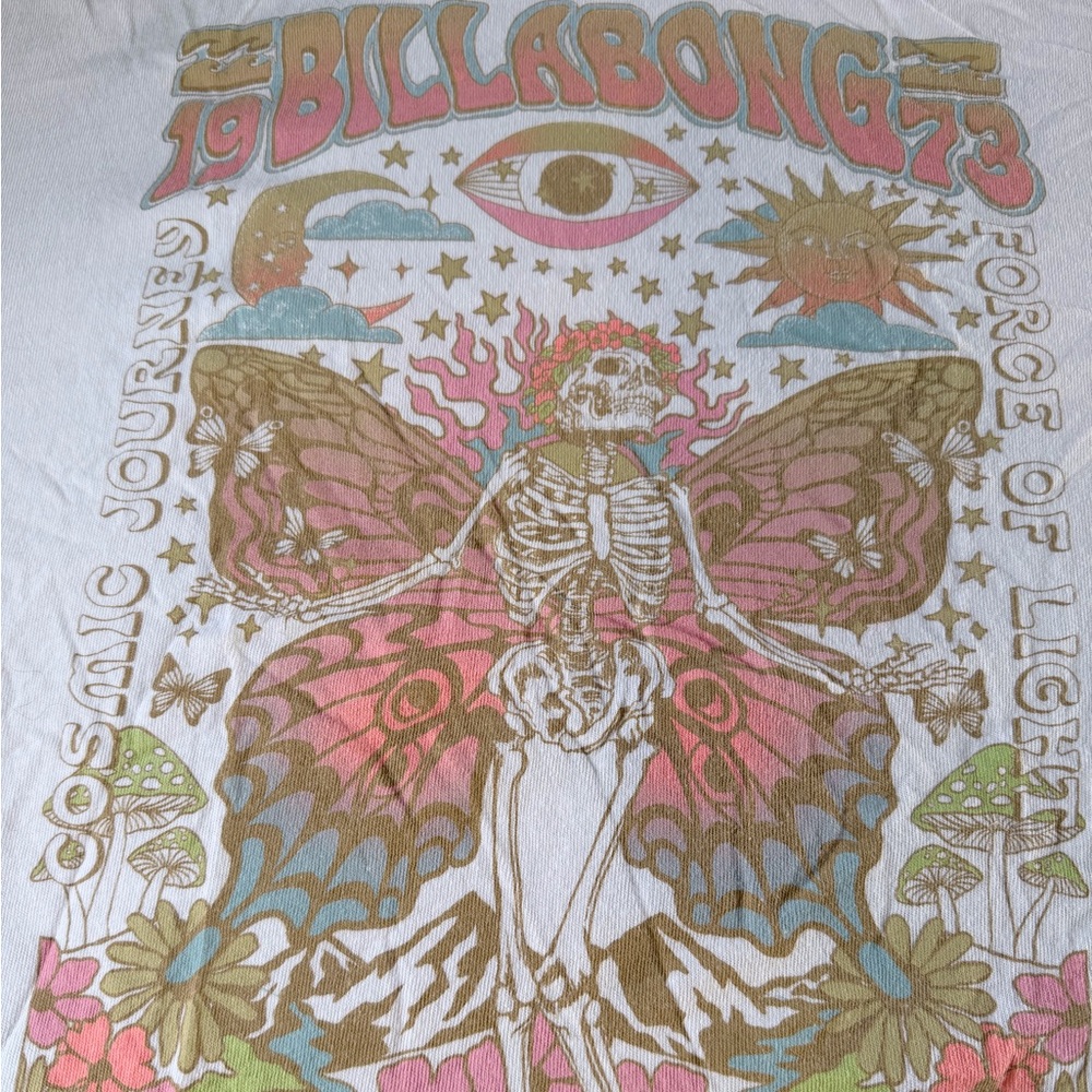 Billabong White Graphic Tee